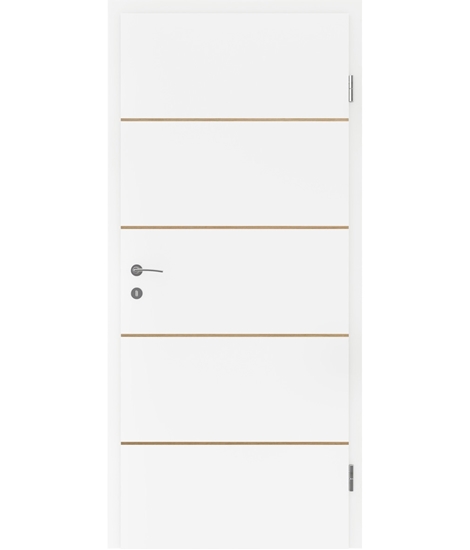 Weißlackierte Innentür mit Furniereinlagen BELLAline – FN1 weißlackiert, Einlage Eiche