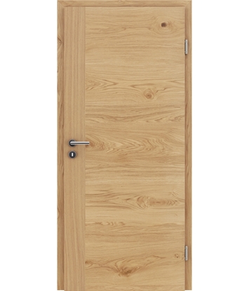 Bild von Furnierte Innentür mit einer Kombination aus längs- und/oder querverlaufenden Strukturen VIVACEline - F5 Europäische Eiche längs / Eiche astig quer